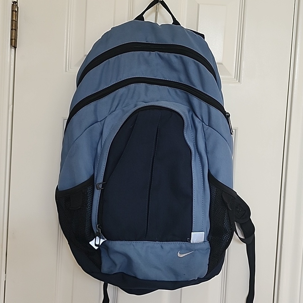 Nike Blue Multi Pocket Swish Blue Navy Backpack​​​​